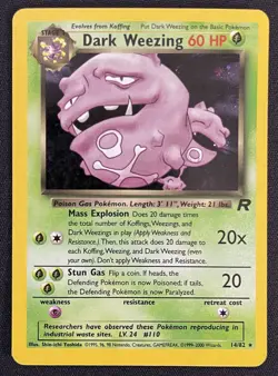 Dark Weezing 14/82 Holo Unlimited Team Rocket Pokemon Trading Card Game TCG - Image 1