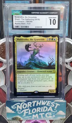 Graded MTG Card - CGC Gem Mint 10 - Dominaria - Muldrotha, the Gravetide (Foil) - Image 1