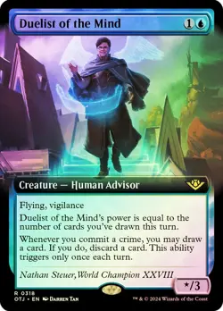 Duelist of the Mind (Extended Art) - MTG Outlaws of Thunder Junction - LP - FOIL - Image 1