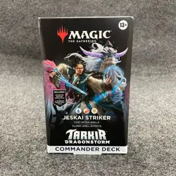 MTG: Dragonstorm Commander Deck Jeskai Striker, Sealed Box is Worn - Image 1