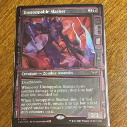 FOIL UNSTOPPABLE SLASHER (SHOWCASE) X4 Duskmourn: House Of Horror DSK Magic MTG - Image 1