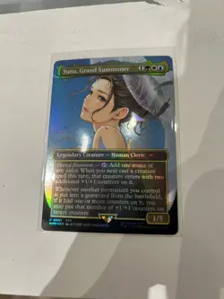 Yuna, Grand Summoner (Borderless) (promo Foil) Final Fantasy Foil B **CREASED** - Image 1