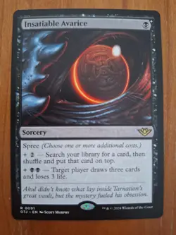 Insatiable Avarice OTJ 091 Rare Outlaws of Thunder Junction NM MTG - Image 1