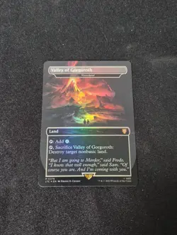 MTG Valley of Gorgoroth - Wasteland (Foil) LTC Lord of the Rings Commander 376 - Image 1