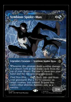 SYMBIOTE SPIDER-MAN (BORDERLESS) Marvel's Spider-Man #217 SPM(NM+)(MTG) - Image 1