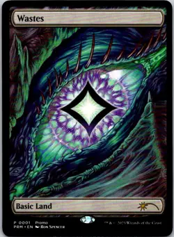 Magic the Gathering Wastes Magic Academy Full Art Promo Tarkir: Dragonstorm MTG - Image 1