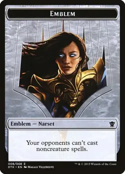 Narset Transcendent Emblem Dragons of Tarkir MP MTG - Image 1