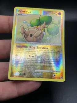 Bonsly 71/130 Reverse Holo - Diamond & Pearl Base Set Vintage Pokemon MP BR3 - Image 2