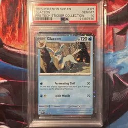 2025 POKEMON SVP EN-SV BLACK STAR PROMO #171 GLACEON PSA 10 - Image 1