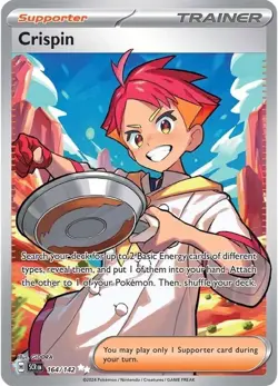 Crispin - 164/142 - Stellar Crown - Pokemon TCG - NM - Full Art - HOLO - Image 1
