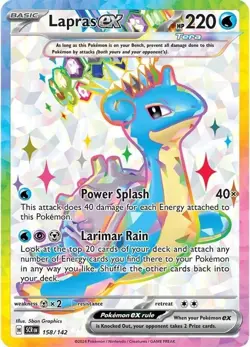Lapras ex - 158/142 - Pokemon TCG Stellar Crown (2024) - NM - HOLO - Image 1