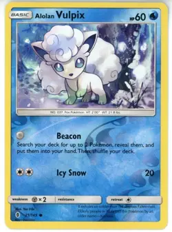 Alolan Vulpix - 21/145 - Reverse Holo - Guardians Rising - Pokemon TCG - LP - Image 1