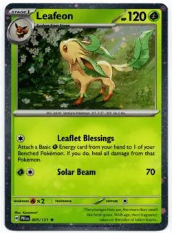 Leafeon - Pokemon TCG - Prismatic Evolutions - 005/131 - LP - Cosmos Holo Rare - Image 1