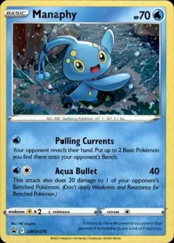 Manaphy - SWSH275 - Black Star Promo - Pokemon TCG - LP - Cosmos Holo - Image 1
