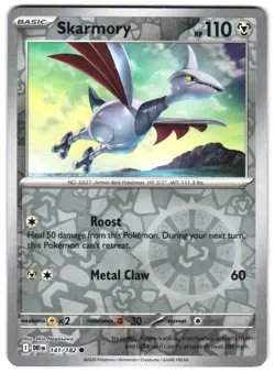 Skarmory - 141/182 - Destined Rivals - Pokemon TCG - NM - Reverse Holo - Image 1