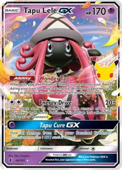Tapu Lele GX - Celebrations: Classic Collection 60/145 - Pokemon TCG - LP HOLO - Image 1