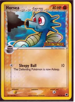 HORSEA (Delta Species) 50/101-Ex DRAGON FRONTIERS POKEMON-REV HOLO-STAMPED-NM/M - Image 1