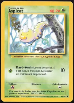 Carte Pokemon Aspicot 69/102 Set de base Francais - Image 1