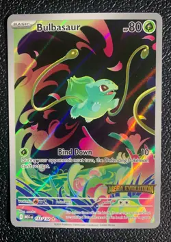Pokemon TCG: 2025 Mega Evolution Bulbasaur Stamped Promo 133/132 - Image 1