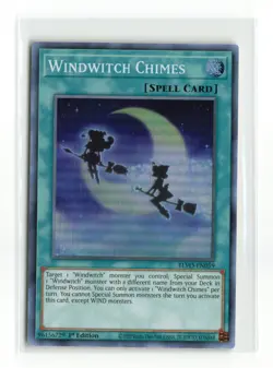 WINDWITCH CHIMES BLVO-EN059 1ST EDITION SUPER RARE YUGIOH TCG NM - Image 1