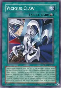 Vicious Claw - PTDN-EN047 - Common - Unlimited Edition - Heavily Played - Image 1