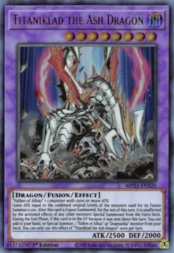 Yugioh! Titaniklad the Ash Dragon - MP21-EN125 - Ultra Rare - 1st Edition Near M - Image 1