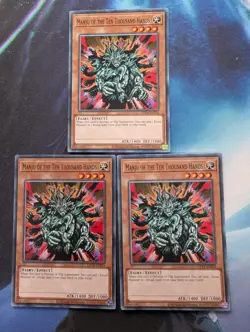 YuGiOh! Manju of The Ten Thousand Hands OP18-EN013 x3 PLAYSET 1st Ed - Image 1