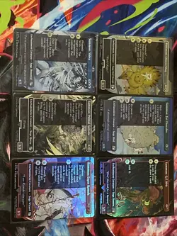 Final Fantasy Magic The Gathering Boderless Foil Summon Card Lot 6x N/M Cards - Image 1