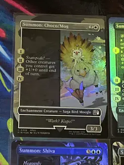 Final Fantasy Magic The Gathering Boderless Foil Summon Card Lot 6x N/M Cards - Image 2