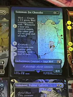 Final Fantasy Magic The Gathering Boderless Foil Summon Card Lot 6x N/M Cards - Image 3