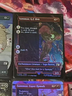 Final Fantasy Magic The Gathering Boderless Foil Summon Card Lot 6x N/M Cards - Image 4