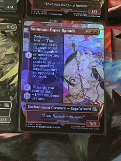 Final Fantasy Magic The Gathering Boderless Foil Summon Card Lot 6x N/M Cards - Image 5