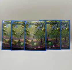 5x FOREST BORDERLESS PLANETARY GALAXY FOIL UNFINITY MAGIC THE GATHERING #490 - Image 1