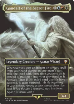 MTG Gandalf of the Secret Fire (Borderless) Foil NM Commander Lord of the Rings - Image 1