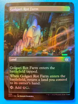 MTG 1x FOIL BORDERLESS Golgari Rot Farm 406 Double Masters 2022 Magic the x1 NM - Image 1