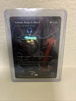 Venom, King in Black (BORDERLESS) Marvel's Spider-Man - Magic/MTG Foil - Image 1