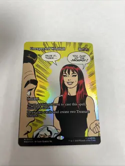 Unexpected Windfall Borderless Foil Spider Man Card #0029 MTG - Image 1