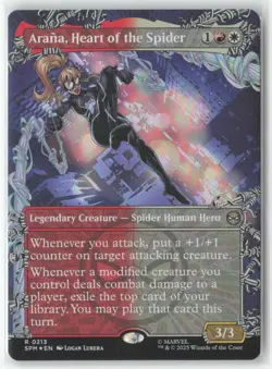 Arana, Heart of the Spider (Borderless) R Marvel's Spider-Man 213 NM Foil - Image 1