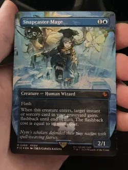 Snapcaster Mage (Borderless) (Chocobo Track Foil) Commander: Final Fantasy Foil - Image 1