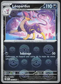 Carte Pokemon Leopardus Poke Ball 056/086 Reverse Flamme Blanche Francais - Image 1
