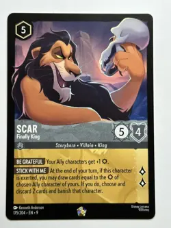 Scar - Finally King Fabled 175/204 NM Lorcana Card - Image 1