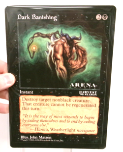 Magic The Gathering DARK BANISHING Large 6" X 9" Promo Card 1998 - Image 1