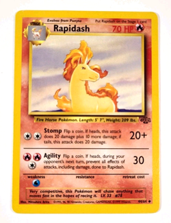 Rapidash - 44/64 - Jungle - Uncommon - Vintage WotC Era Pokemon Card - Image 1