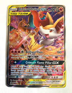 Pokemon TCG: Sun and Moon Charizard & Braixen GX SM230 Holo Promo card - Image 1