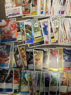 About 700 ONE PIECE Cards LOT - Rares, SR, Dom, Holo, Leaders, Some Pokemon - Image 5