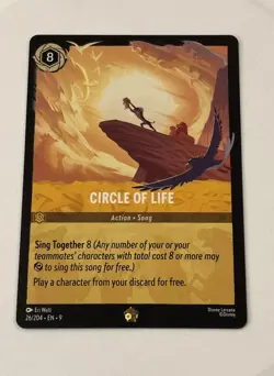 Disney Lorcana CIRCLE OF LIFE Legendary 26/204 EN 9 Non Foil Card NM - Image 1