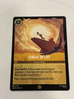 Disney Lorcana CIRCLE OF LIFE Legendary 26/204 EN 9 Non Foil Card NM - Image 2