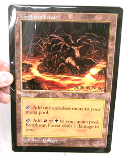 Magic The Gathering KARPLUSAN FOREST Large 6" X 9" Promo Card 1999 - Image 1