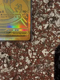 Pokemon TCG Mega Evolution Phantasmal Flames Mega Charizard x EX Gold Card NM - Image 3