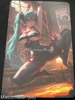 Matchmaker Spicy Waifu A5 Size Card Board Hatsune Miku Vocaloid Tie Up - Image 1